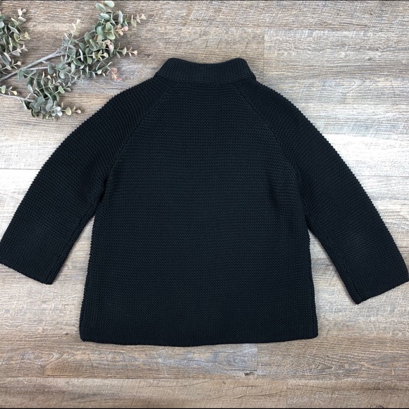 TALBOTS Black 100% Cotton Knit Cardigan Sweater - Picture 2 of 5